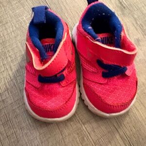 Nike Baby Girl's Flex Experience 3 Athletic Shoes Hyper Pink Blue size 2c